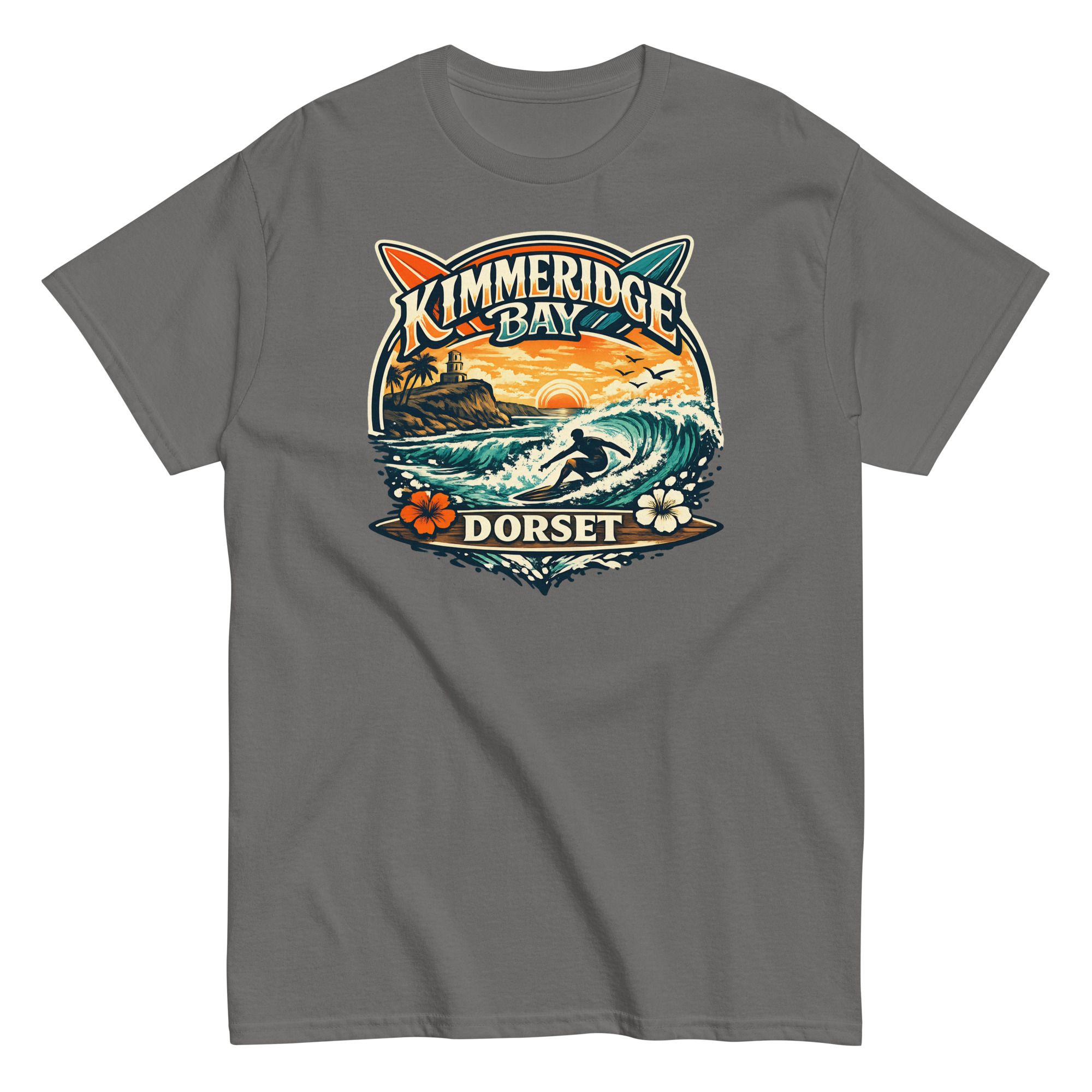 Kimmeridge Bay Dorset – Surfing Beach Design T-shirt Surfing in Dorset