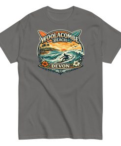 Woolacombe Beach Devon Surf Tshirt Design Men’s classic tee