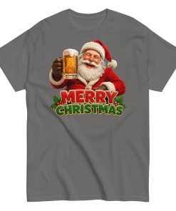 Merry Christmas – Santa Drinking a Beer – T-shirt