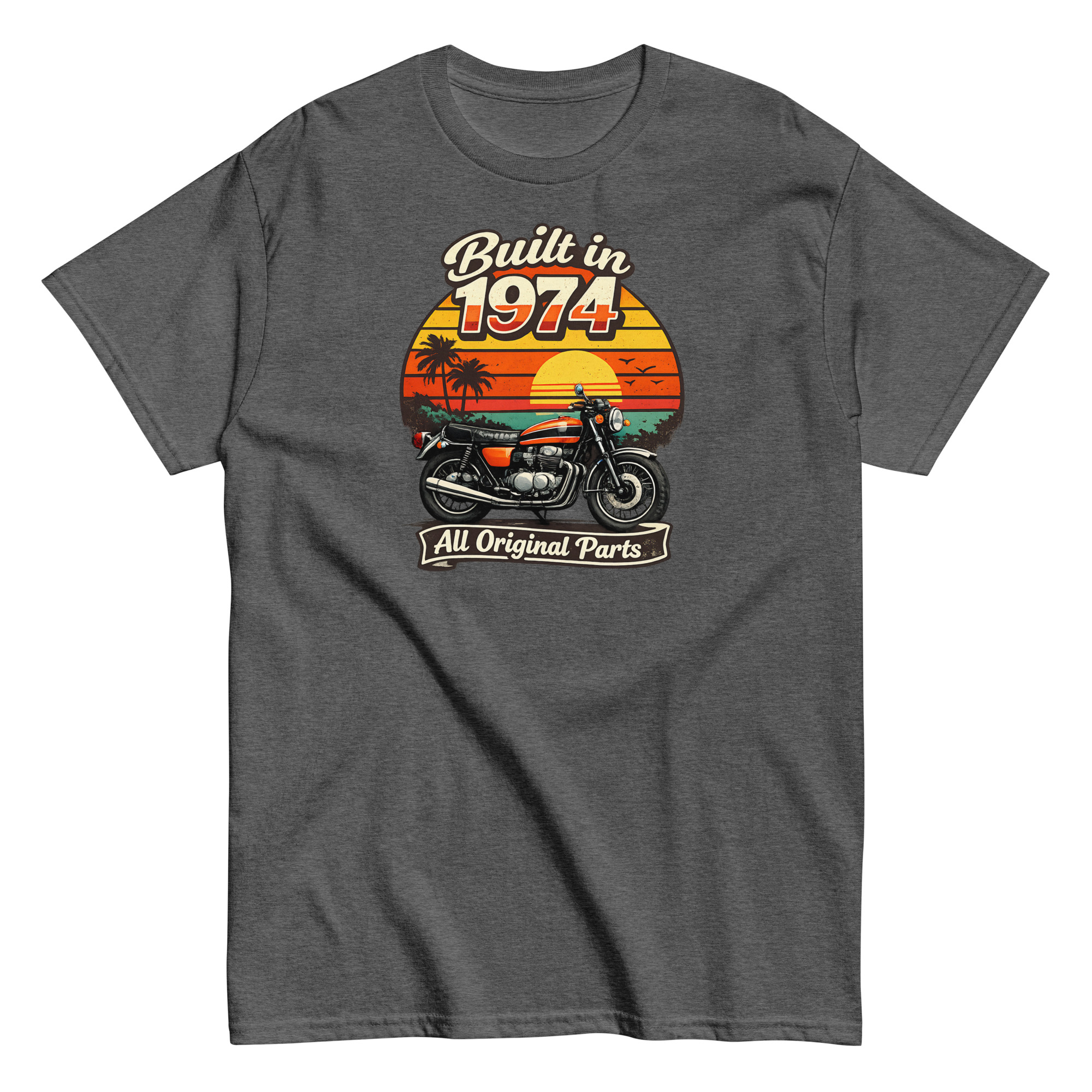 Built in 1974 Classic T-shirt retro motorbike design