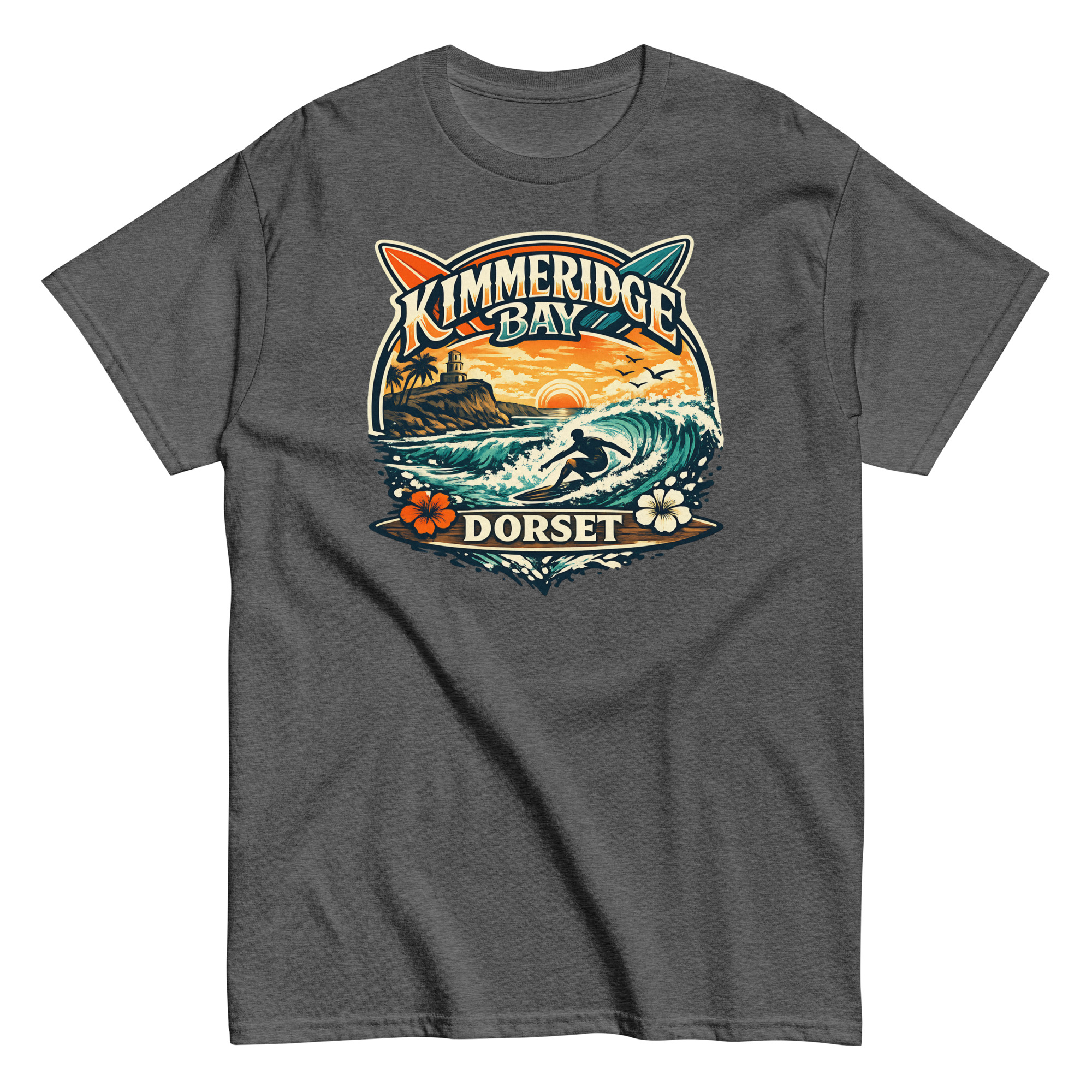 Kimmeridge Bay Dorset – Surfing Beach Design T-shirt Surfing in Dorset
