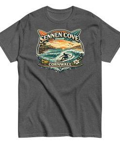 Sennen Cove T-shirt Cornwall Surf Waves Men’s classic tee