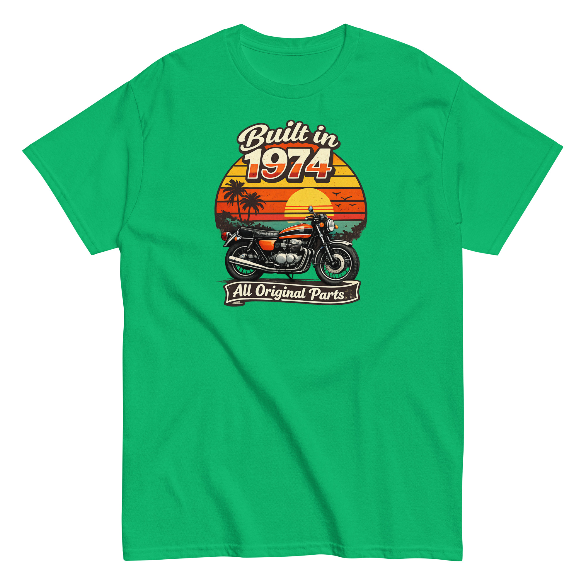 Built in 1974 Classic T-shirt retro motorbike design