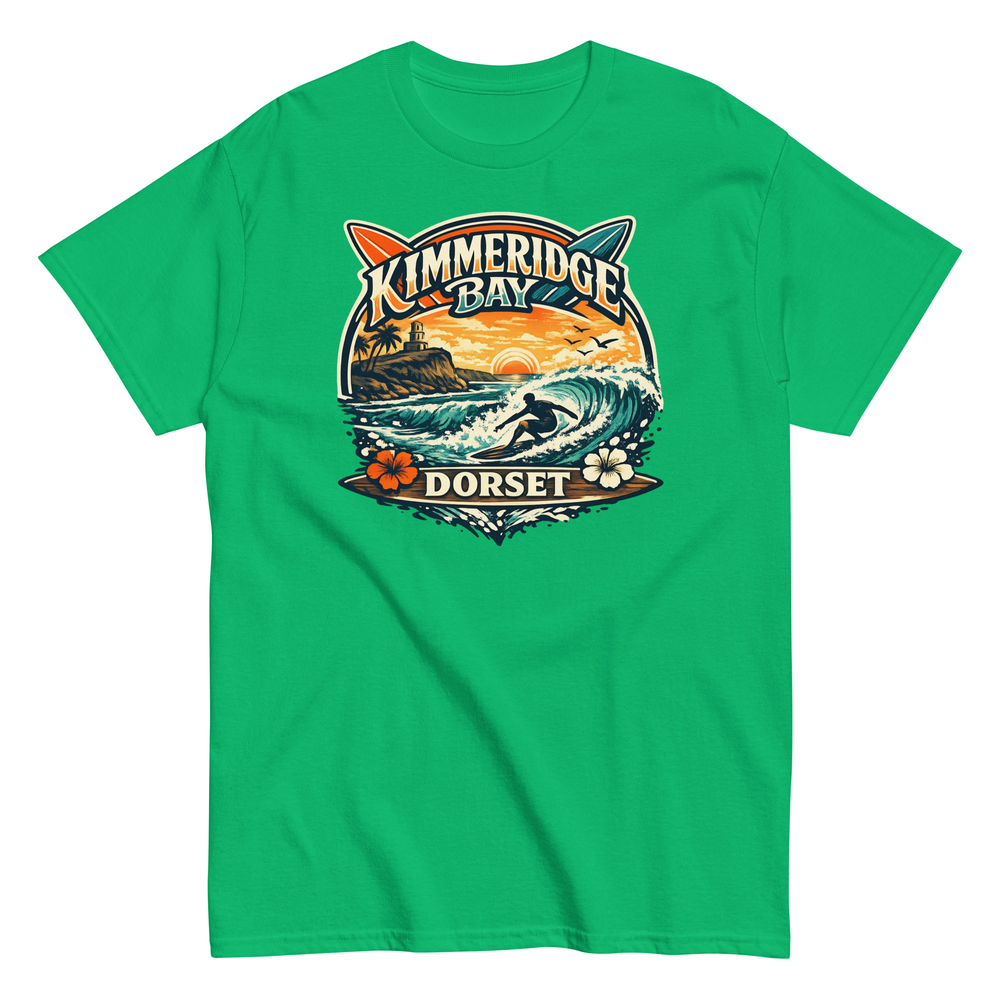 Kimmeridge Bay Dorset – Surfing Beach Design T-shirt Surfing in Dorset