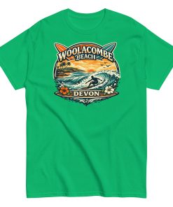 Woolacombe Beach Devon Surf Tshirt Design Men’s classic tee
