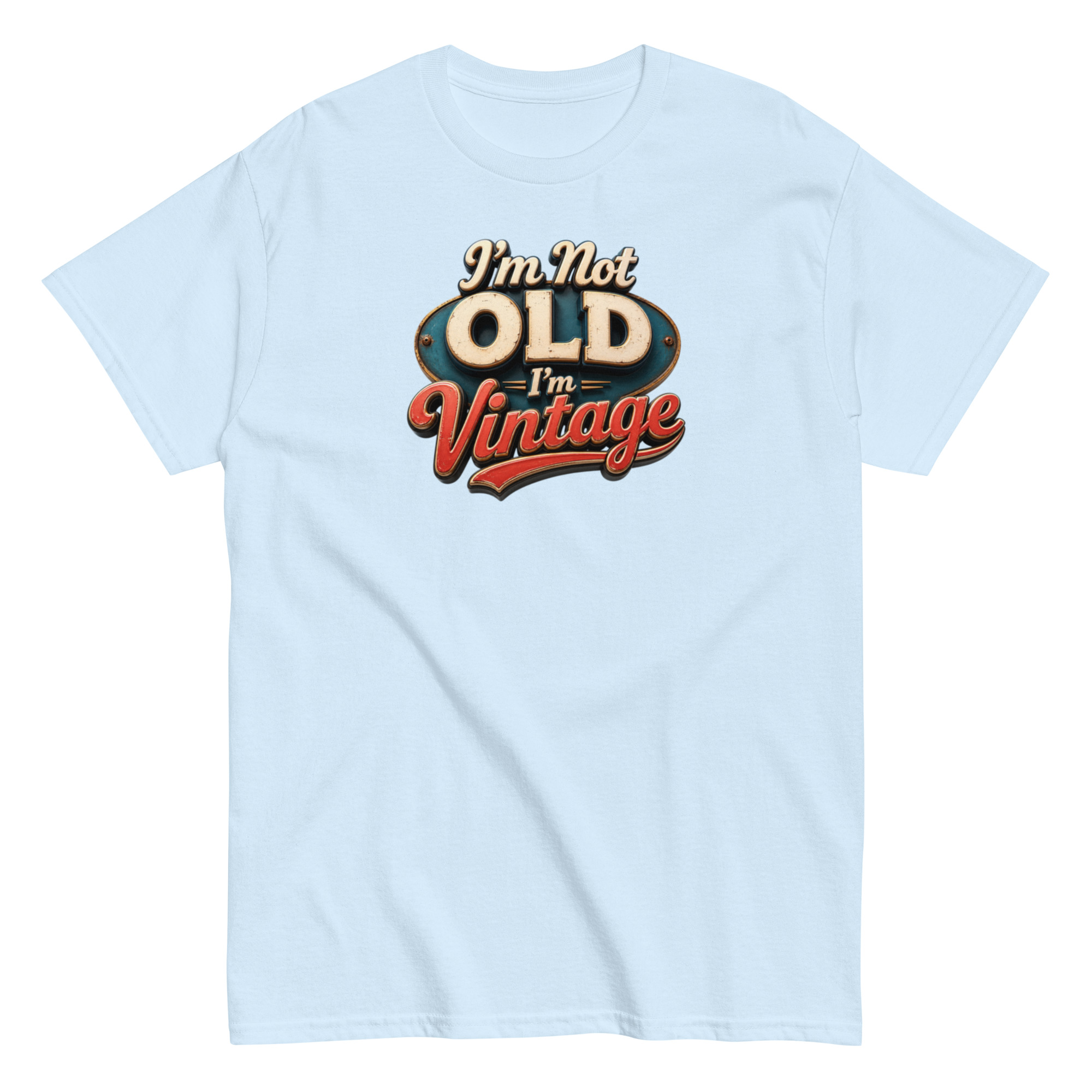 I’m Not Old, I’m Vintage T-shirt a stylish and nostalgic Men’s classic tee