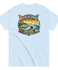 Woolacombe Beach Devon Surf Tshirt Design Men’s classic tee