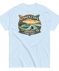 Sennen Cove T-shirt Cornwall Surf Waves Men’s classic tee