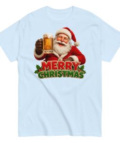 Merry Christmas – Santa Drinking a Beer – T-shirt