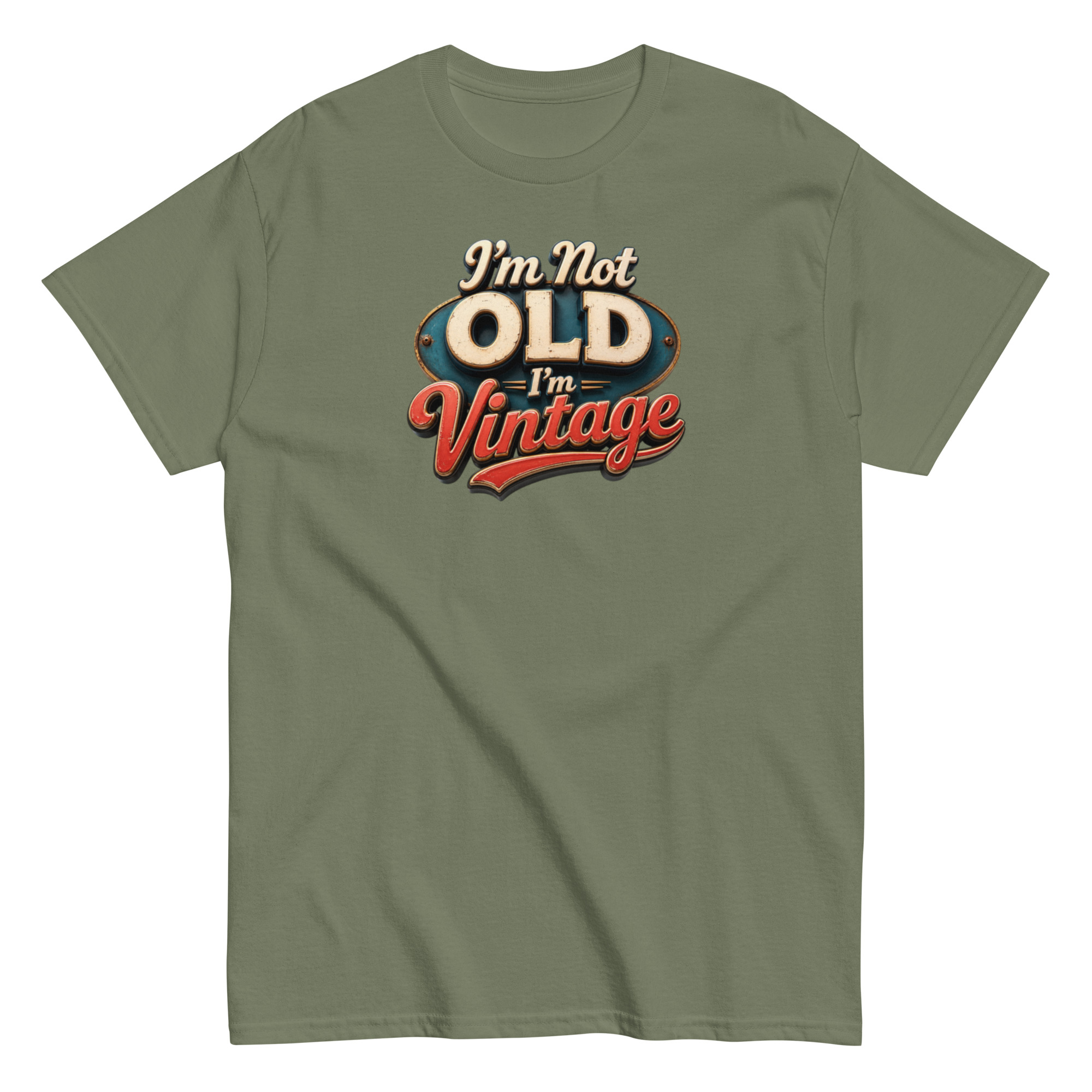 I’m Not Old, I’m Vintage T-shirt a stylish and nostalgic Men’s classic tee