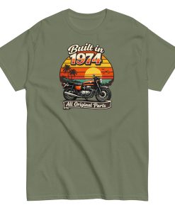 Built in 1974 Classic T-shirt retro motorbike design