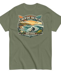 Croyde Beach Devon – Surfing Wave T-shirt Men’s classic tee