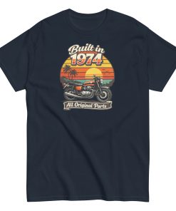 Built in 1974 Classic T-shirt retro motorbike design