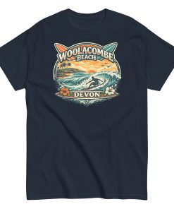 Woolacombe Beach Devon Surf Tshirt Design Men’s classic tee