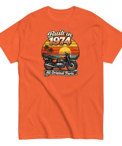 Built in 1974 Classic T-shirt retro motorbike design