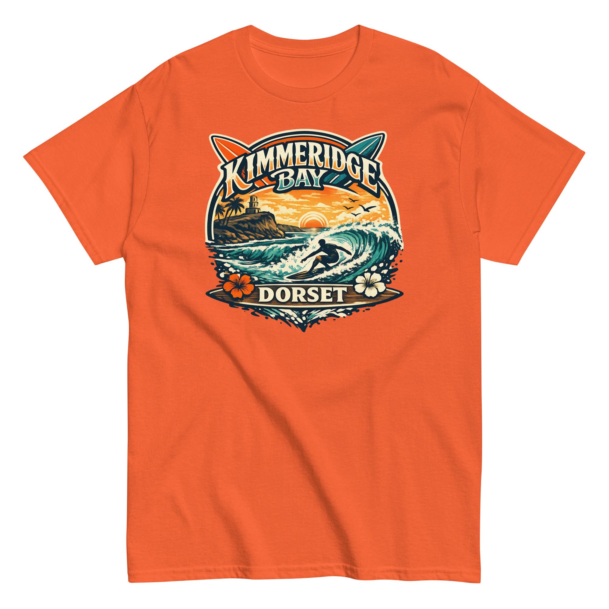 Kimmeridge Bay Dorset – Surfing Beach Design T-shirt Surfing in Dorset