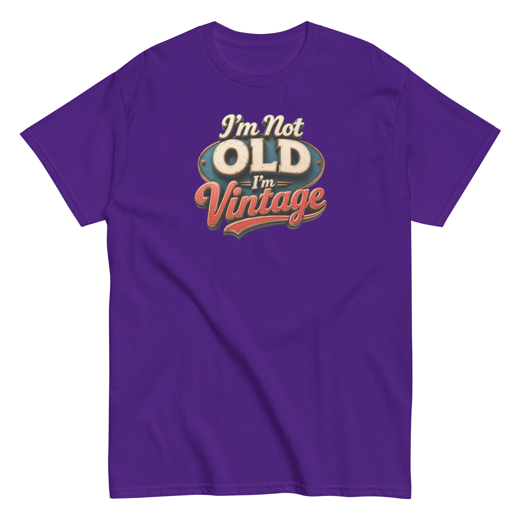 I’m Not Old, I’m Vintage T-shirt a stylish and nostalgic Men’s classic tee