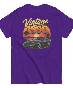 Vintage 1990 T-shirt – Car Logo – Gift for someone born in 1990