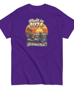 Built in 1974 Classic T-shirt retro motorbike design