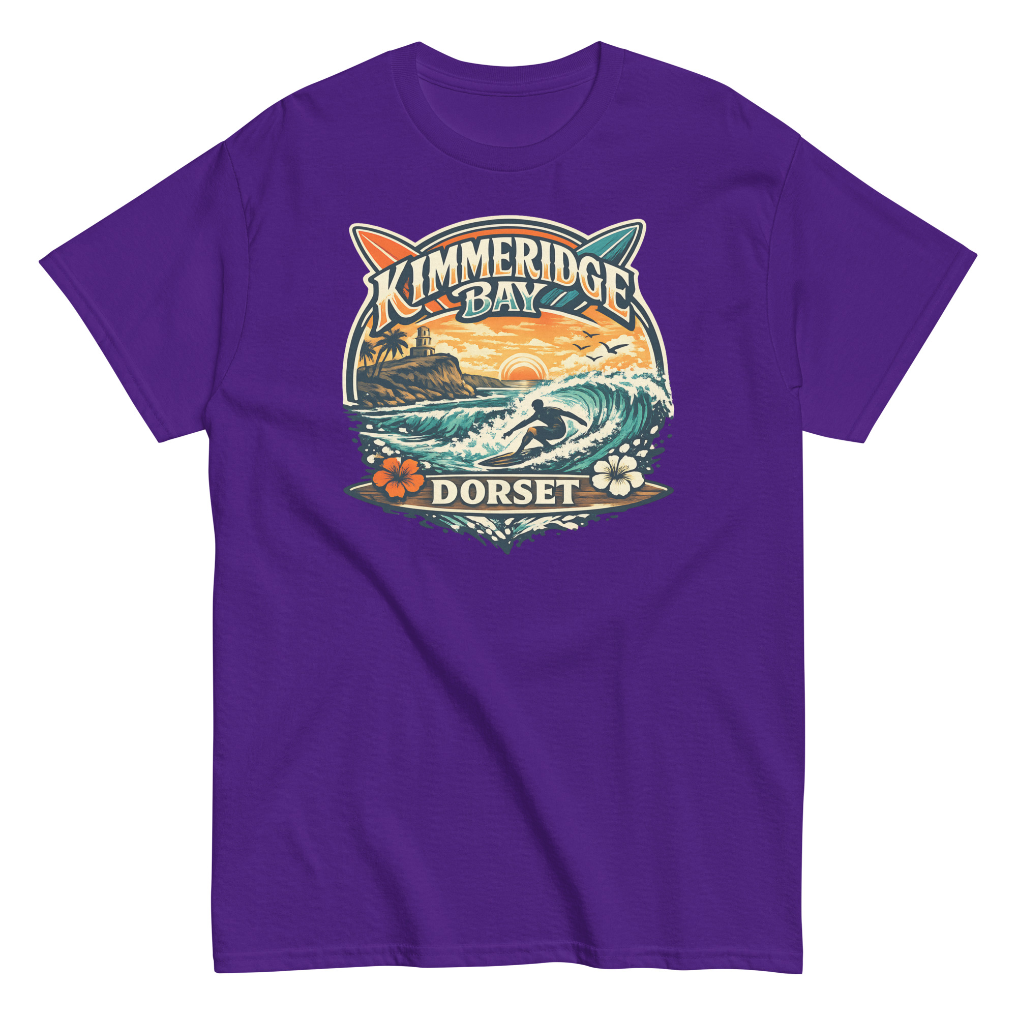 Kimmeridge Bay Dorset – Surfing Beach Design T-shirt Surfing in Dorset