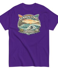 Sennen Cove T-shirt Cornwall Surf Waves Men’s classic tee