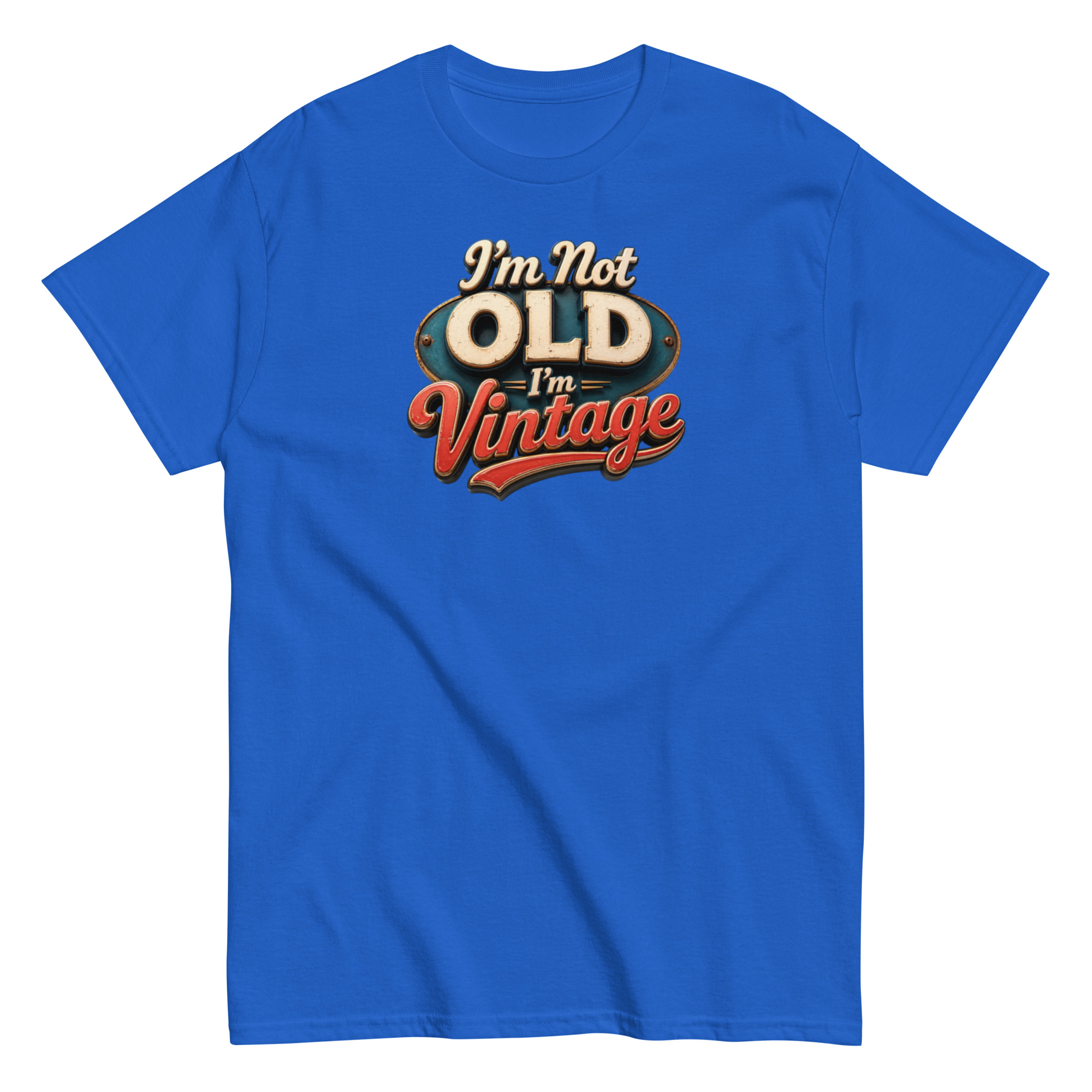 I’m Not Old, I’m Vintage T-shirt a stylish and nostalgic Men’s classic tee