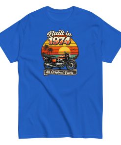 Built in 1974 Classic T-shirt retro motorbike design