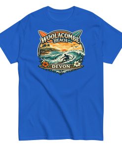 Woolacombe Beach Devon Surf Tshirt Design Men’s classic tee