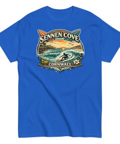Sennen Cove T-shirt Cornwall Surf Waves Men’s classic tee