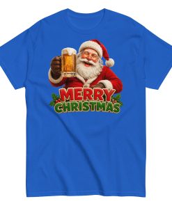 Merry Christmas – Santa Drinking a Beer – T-shirt