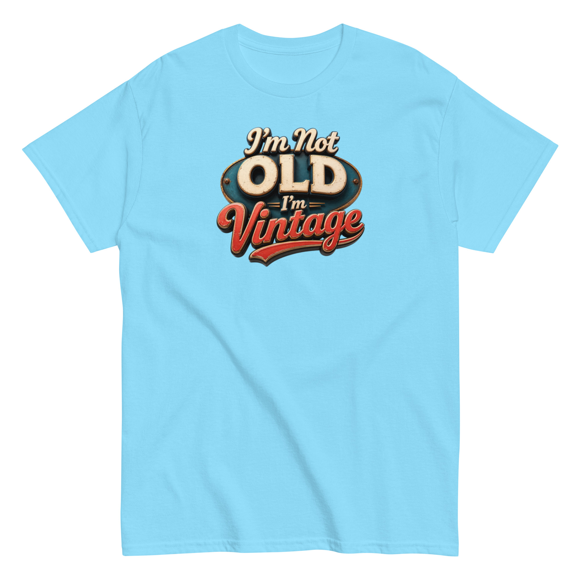 I’m Not Old, I’m Vintage T-shirt a stylish and nostalgic Men’s classic tee