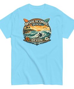 Woolacombe Beach Devon Surf Tshirt Design Men’s classic tee