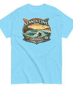Sennen Cove T-shirt Cornwall Surf Waves Men’s classic tee