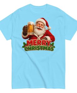 Merry Christmas – Santa Drinking a Beer – T-shirt