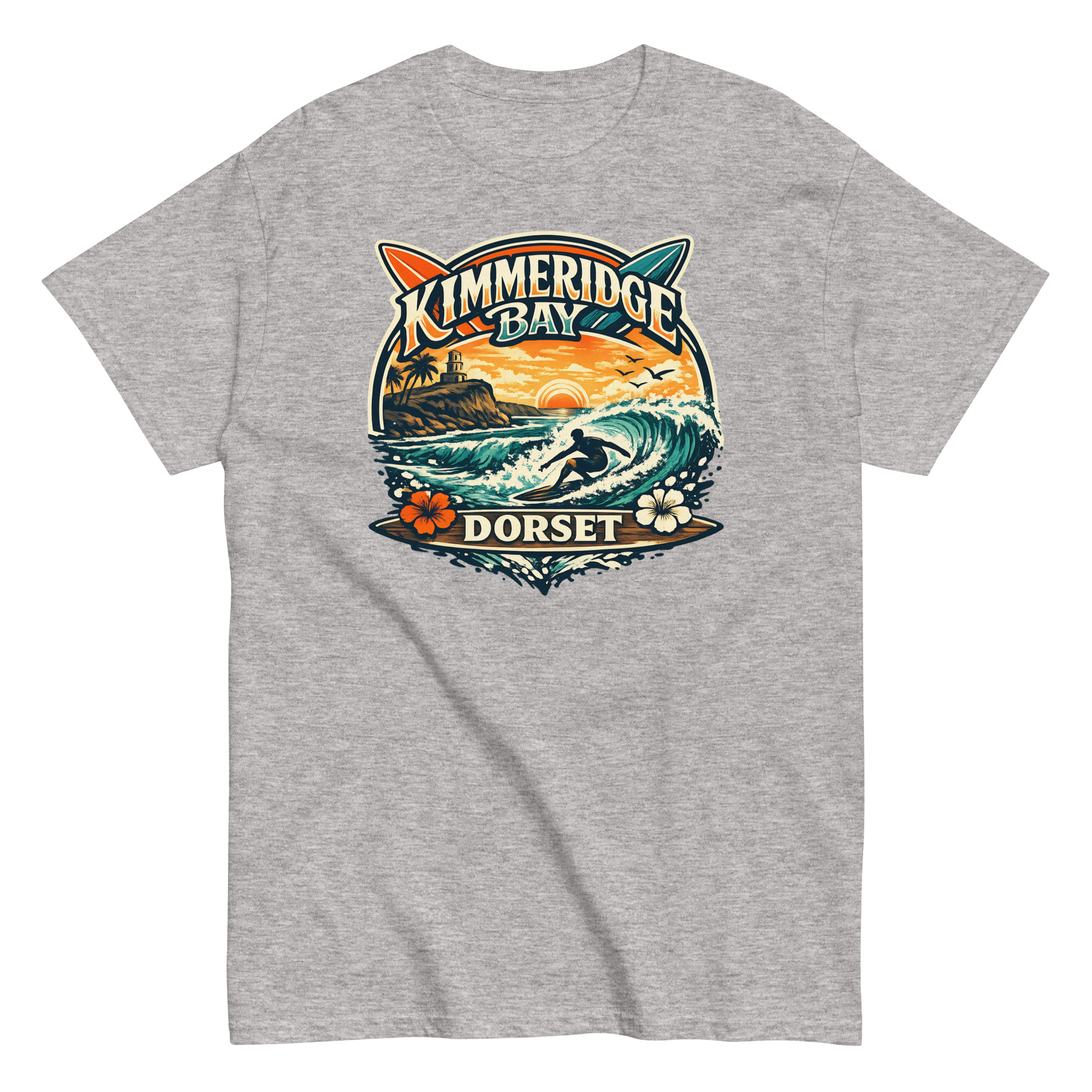 Kimmeridge Bay Dorset – Surfing Beach Design T-shirt Surfing in Dorset