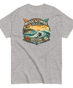 Woolacombe Beach Devon Surf Tshirt Design Men’s classic tee
