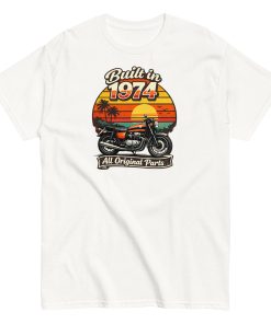 Built in 1974 Classic T-shirt retro motorbike design