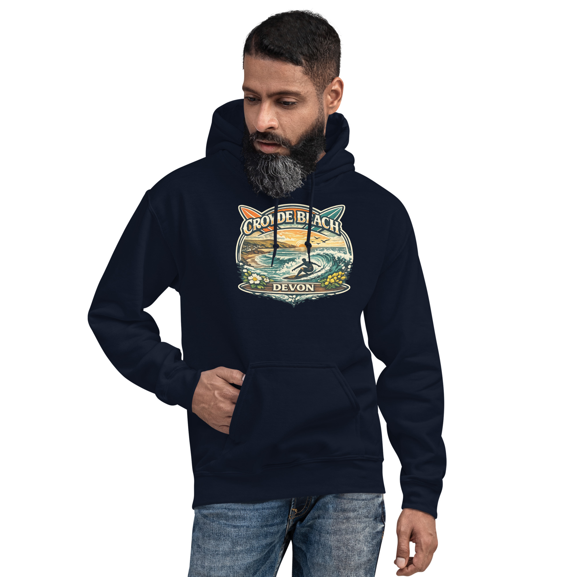 Croyde Beach Devon Surfing Hoodie Unisex Hoodie
