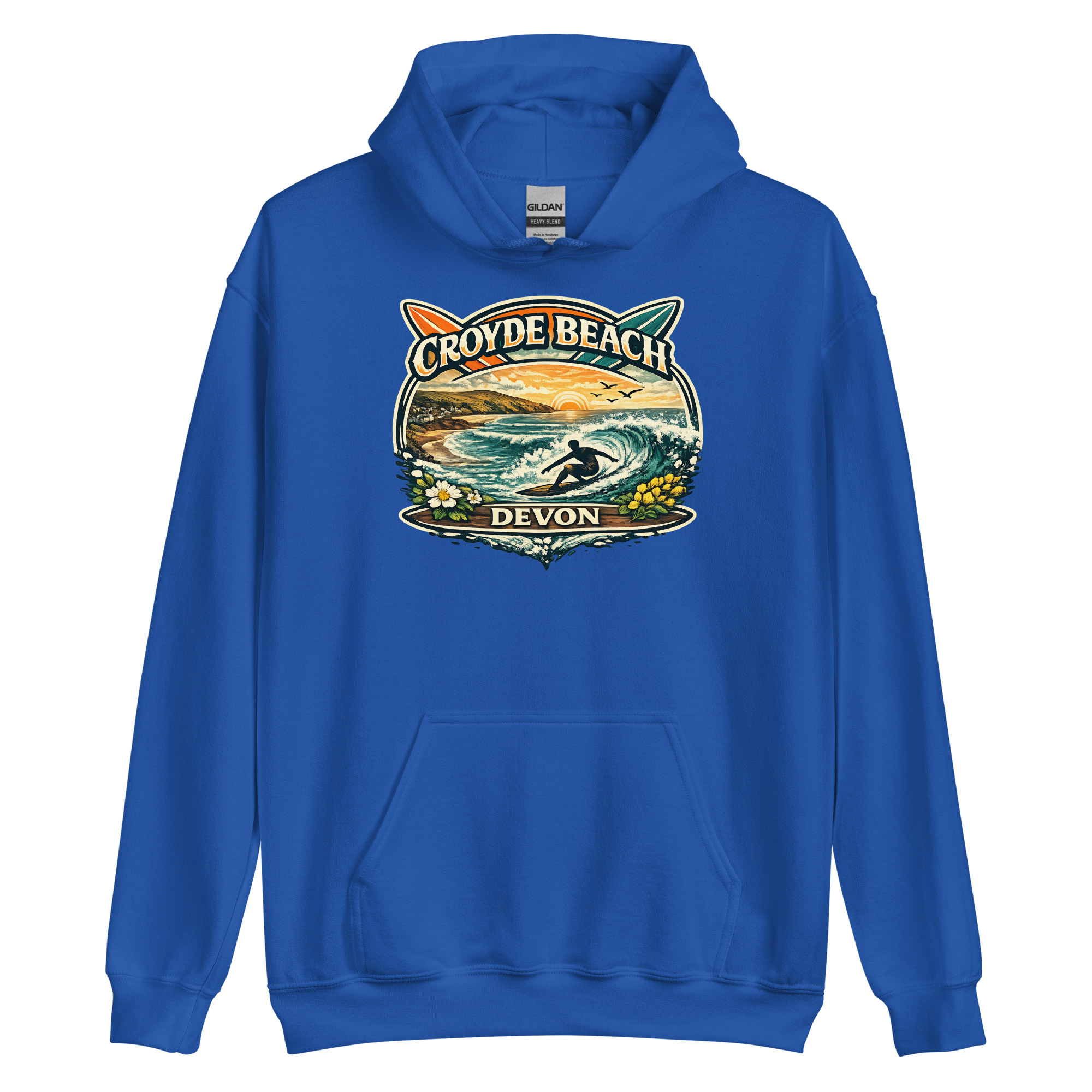 Croyde Beach Devon Surfing Hoodie Unisex Hoodie