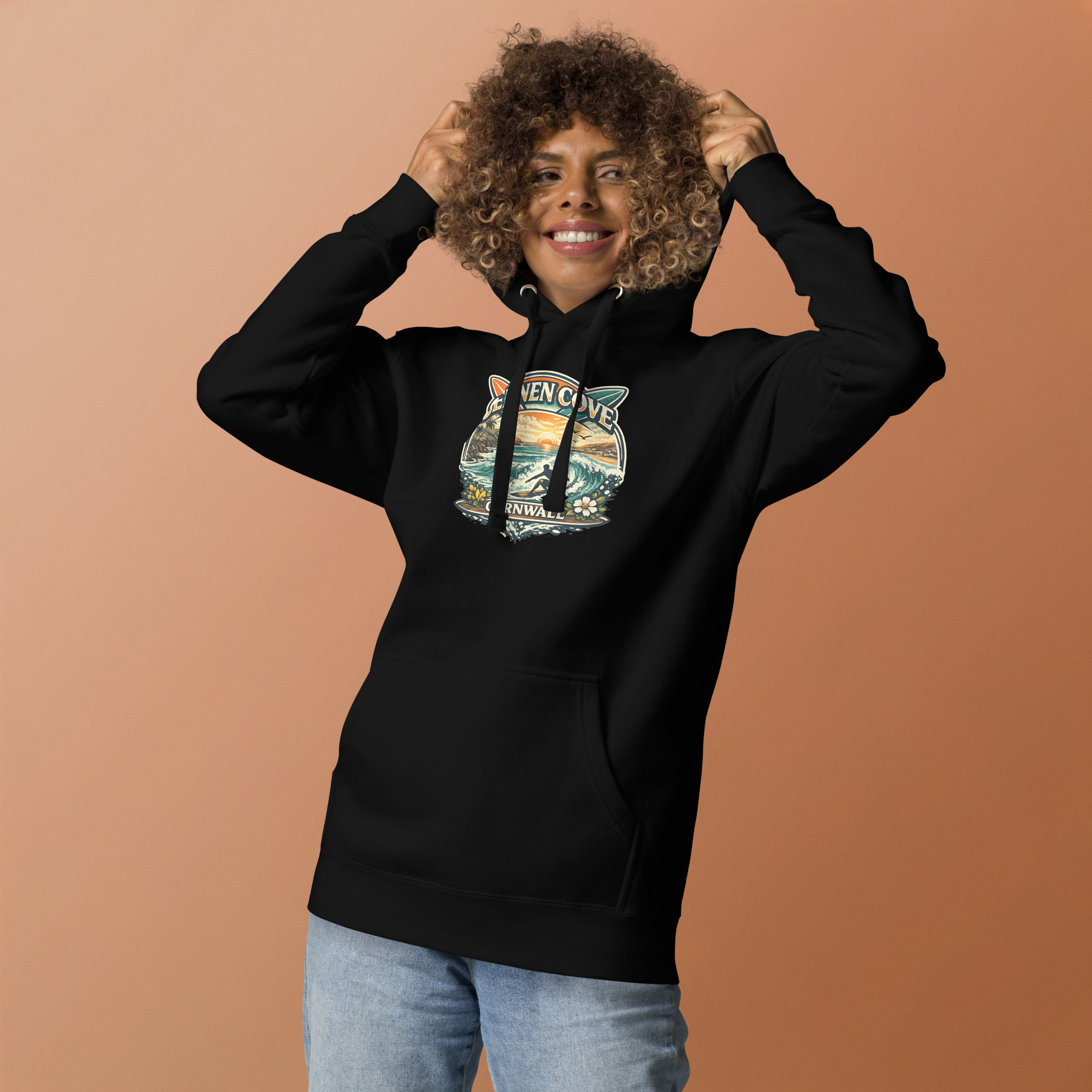 Sennen Cove Cornwall Surfing Hoodie Unisex Hoodie