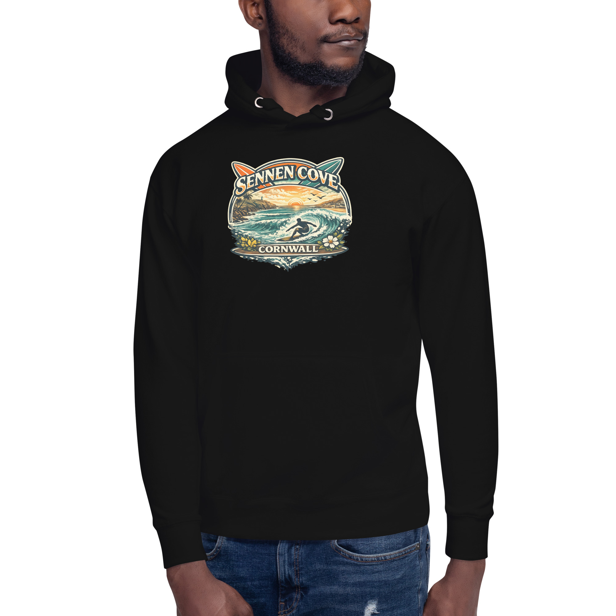 Sennen Cove Cornwall Surfing Hoodie Unisex Hoodie