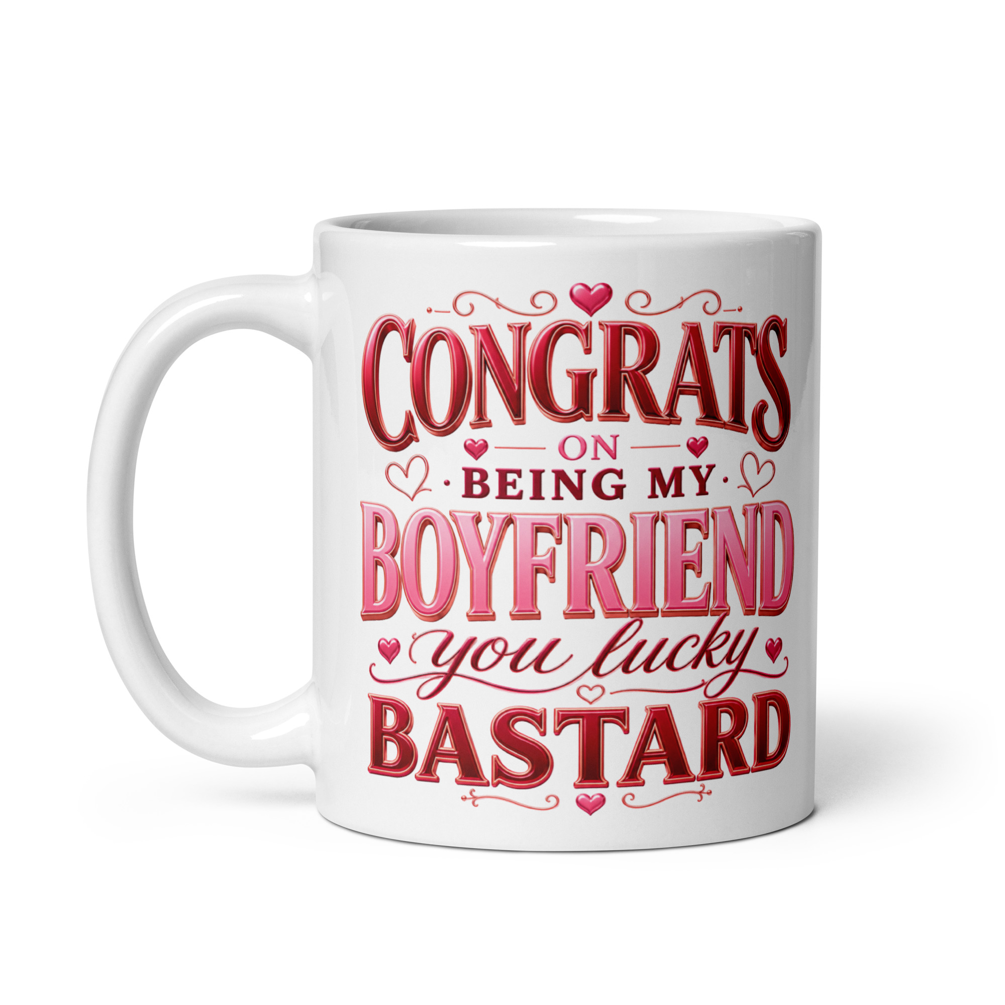 Congrats On Being My Boyfriend You Lucky Bastard Mug Valentine Gift