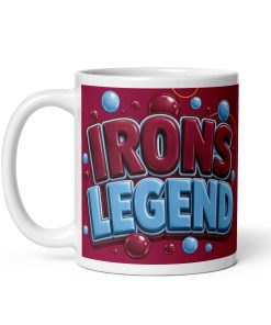 IRONS Legend Mug – Claret & Blue With Bubbles Gift Mug