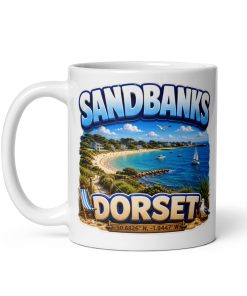 Sandbanks Dorset Mug White glossy mugs