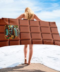 Chocolate Bar Beach Towel Cocoa Cabana Funny Towels