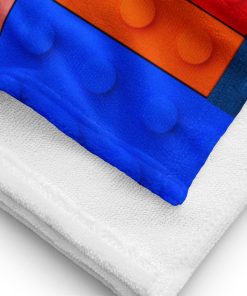 Building Bricks Beach Towel Fun Coloured Bricks Towels
