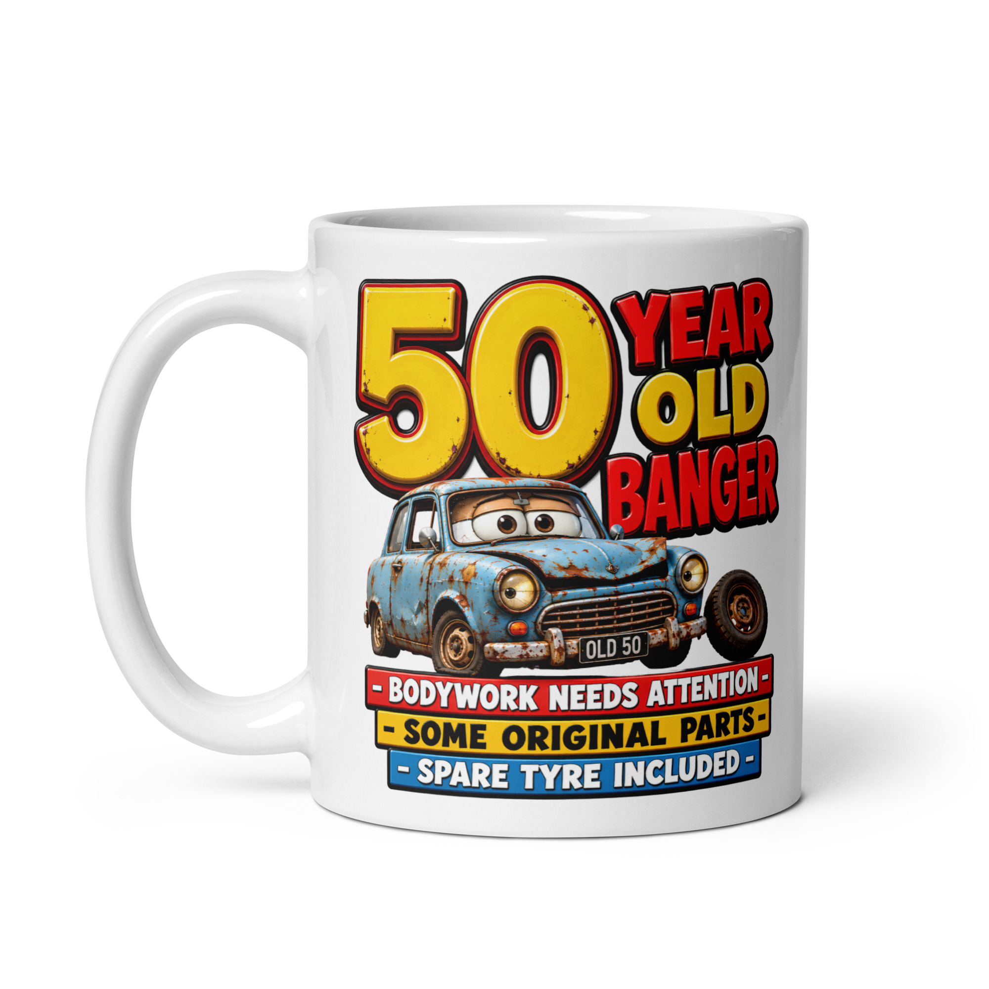Funny 50th Birthday Mug 50 Year Old Banger Mugs