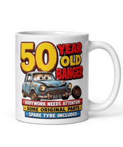 Funny 50th Birthday Mug 50 Year Old Banger Mugs