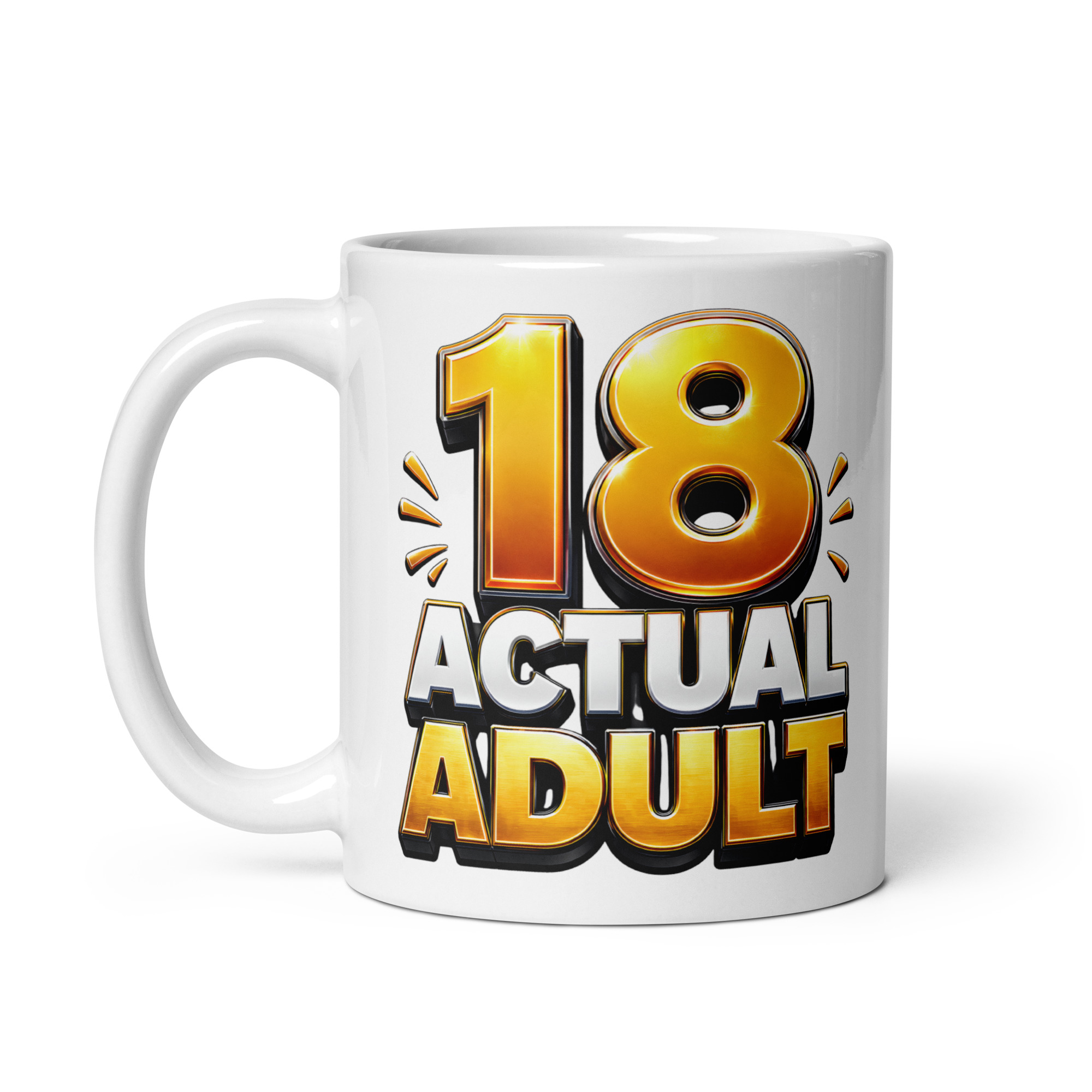18 Actual Adult Mug Funny 18th Birthday Gift Mugs