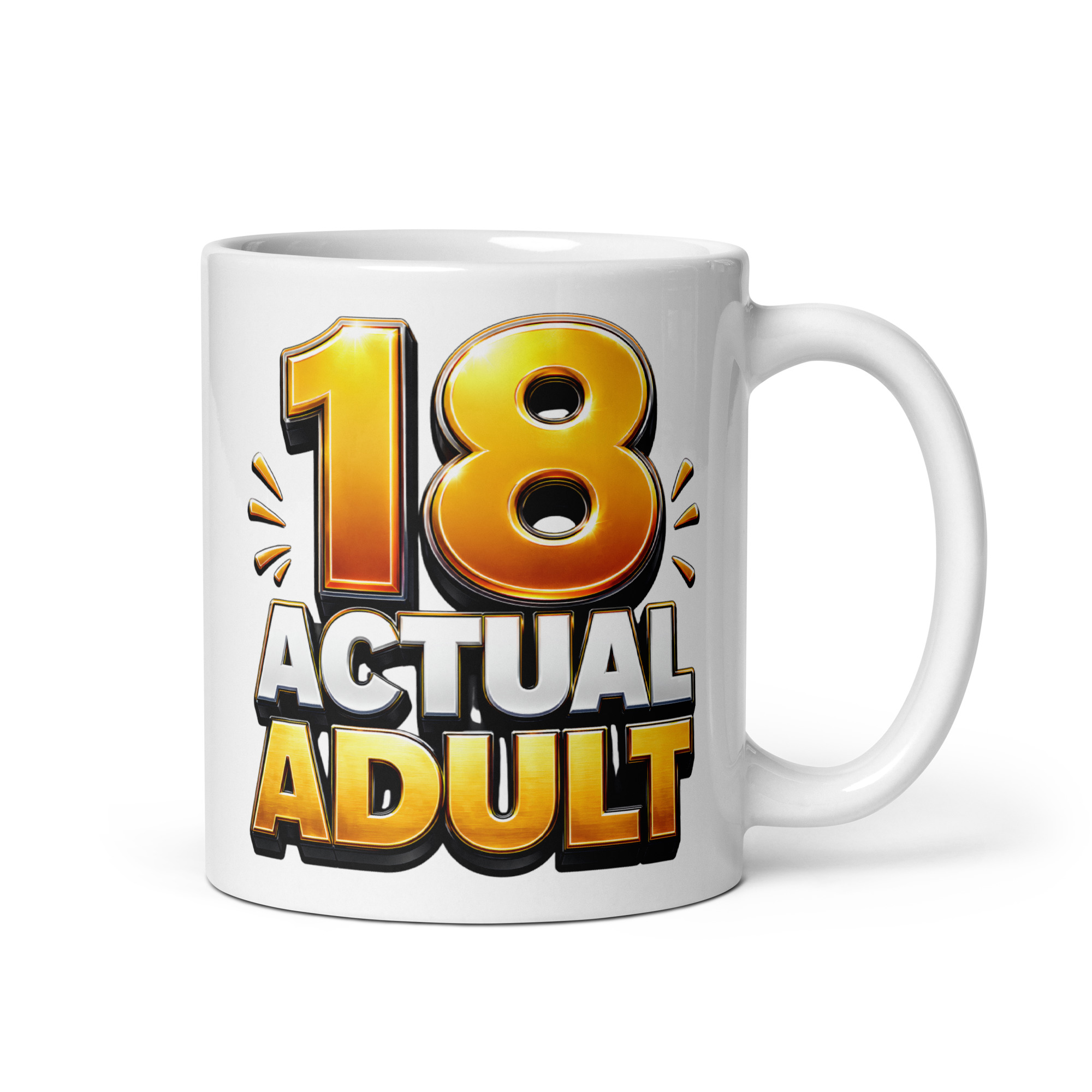 18 Actual Adult Mug Funny 18th Birthday Gift Mugs